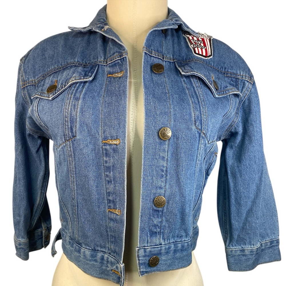 Sadie Robertson Blue Denim Button Up Jacket Girls Medium